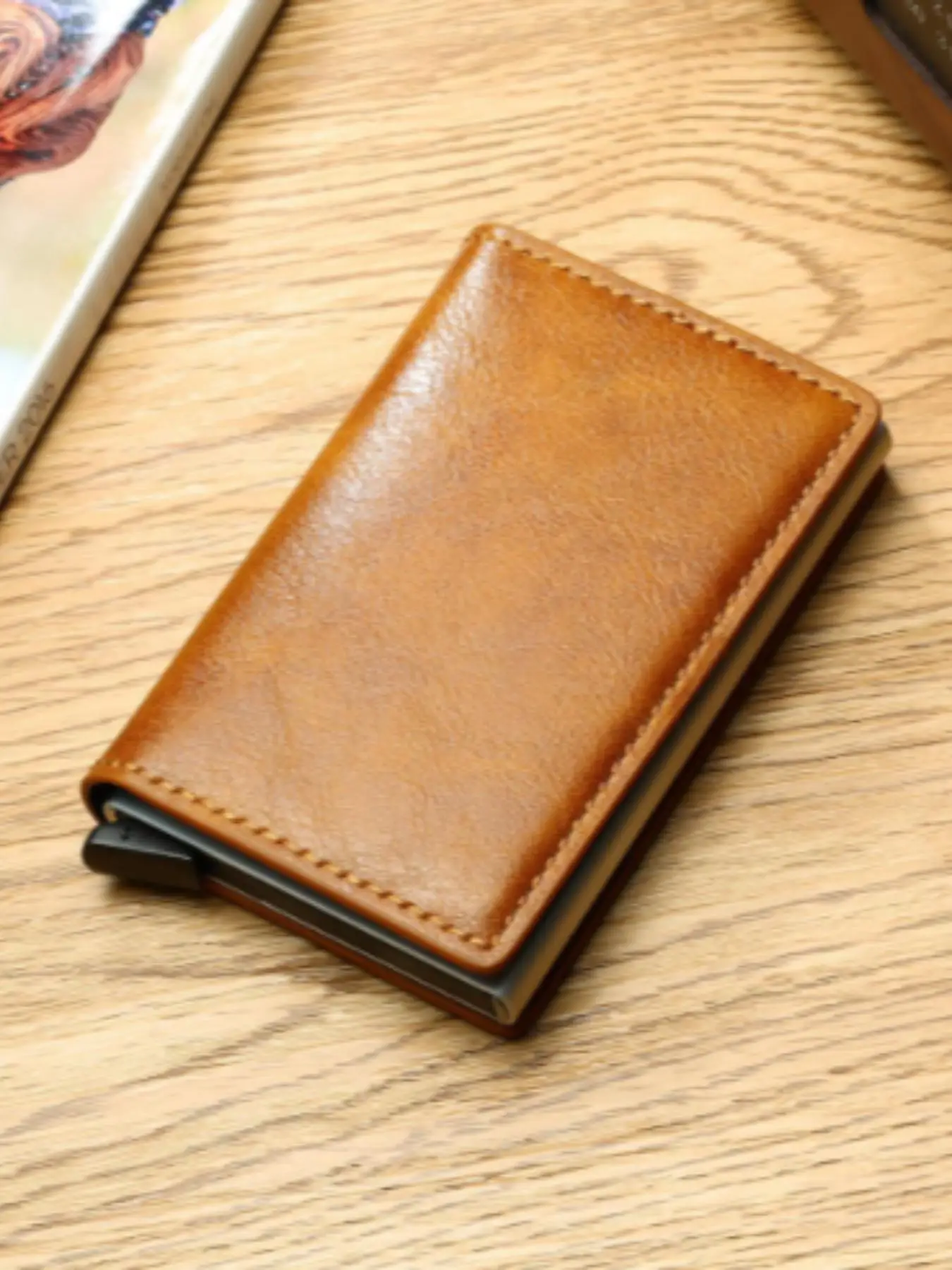 Men's Plain Pu Leather Bifold Wallet, Casual Matching Multi-functional Smart Anti-theft Mini Black Wallet