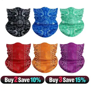 6Pcs Spring Warmth Windproof Neck Gaiter Set Unisex Face Mask Seamless Bandana & Multi-Use Headwear Ideal for Biking, Fishing, Climbing & Outdoor Sports Balaclava Tactical Camo, Full Balaclava, Ski Mask, Sun Visor Cap Tactical Camo UV Protection