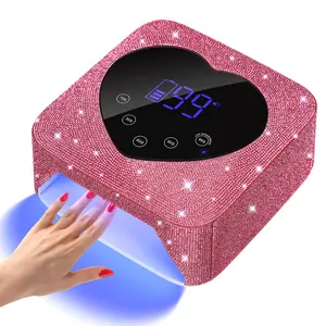 Rechargeable Cordless UV LED Nail Lamp, 30 LEDs Gel Nail Polish Dryer with 5 Timer Settings, Professional Manicure Light for Home Salon Nail Tools