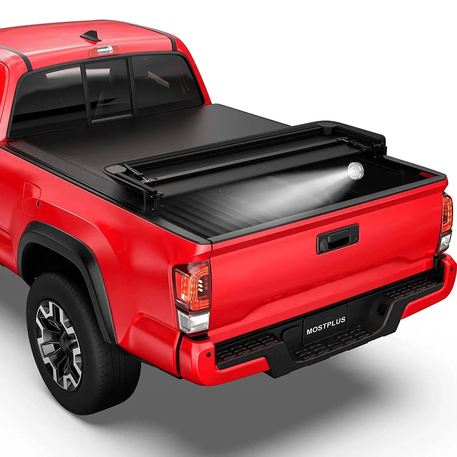 MOSTPLUS 5.5FT Quad-Fold Soft Tonneau Cover For 2014-2026 Toyota Tundra Truck Bed (w/o the Deck Rail System)