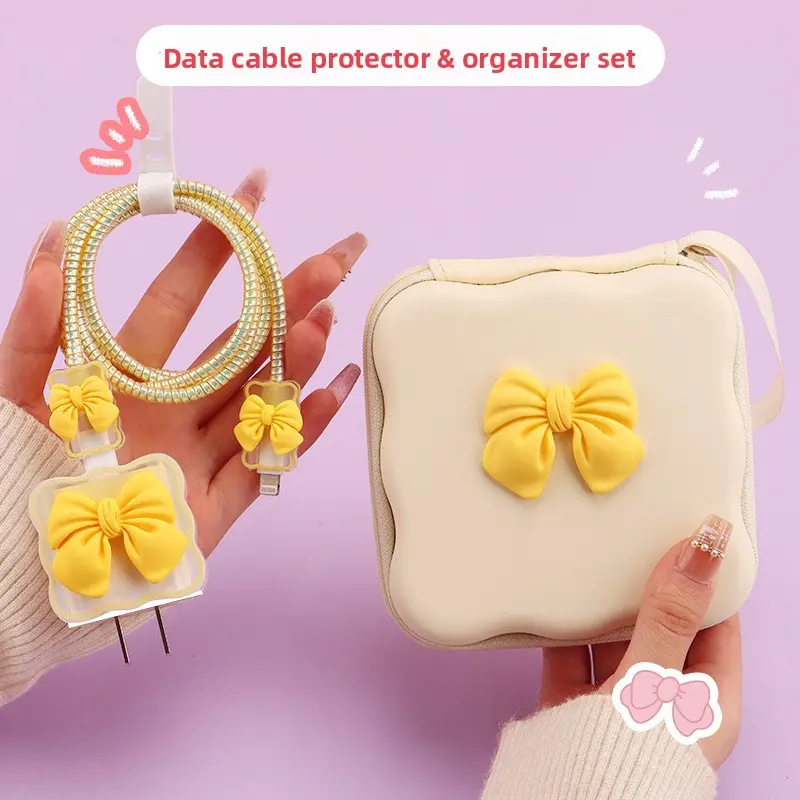 Big wave yellow bow 6-piece set