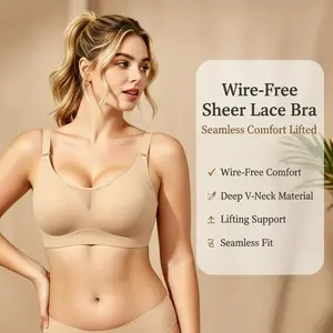 ROSEÉ Breathable mesh wireless bra - a wire-free, seamless bra with adjustable straps. Lightweight and breathable, this supportive summer bra is invisible under tight clothing, providing a seamless and comfortable fit with natural lift and no bounce.