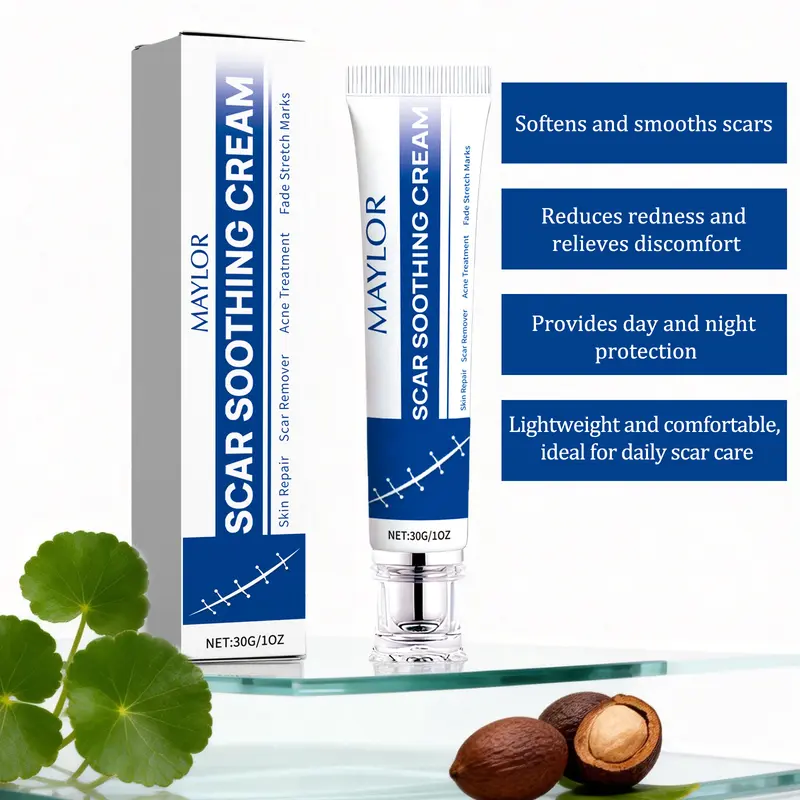MAYLOR Silicone Scar Removal Cream - Natural Repair Solution for Adults' Surgical Scars, Keloid Bumps (24 Months Supply, Beauty & Personal Care, Bath & Body Care)