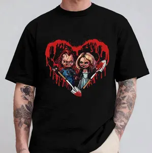 Chucky and Tiffany Shirt, Halloween Couple Shirts, Matching Halloween Shirts, True Love, Family Matching Shirt, Wanna Pl