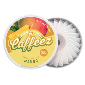 Caffeez™ Mango Energy Pouches - 20 Caffeine Pouches, 100mg Caffeine & 250mg Guarana, Sugar-Free, Healthy Tropical Flavor