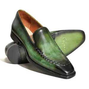 GIFENNS Men's Slip-on Loafers Classic Comfort Shoes Hand-Dyed Leather Unfading Artisan Colors