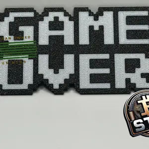 Retro 8 Bit GAME OVER Magnet Decor Matte Gift