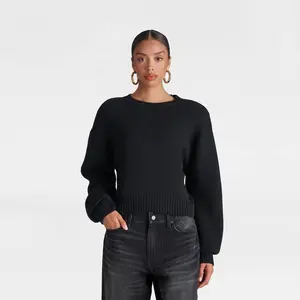 KBB by KAHLANA Women's Long Sleeve 'The Shoulder Pad Sweater'