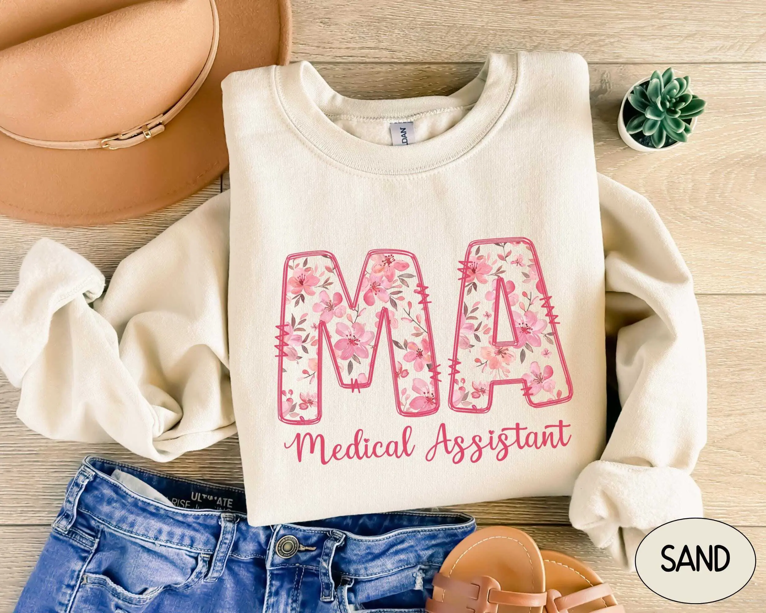 MA Short Sleeve T-SHIRT / Sweatshirt, New Medical Assistant Medical School Student Gifts For Certified Medical Assistant T-shirt CMA Graduate Shirt RMA Tee