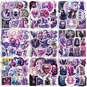 100pcs Gothic Stickers Pack for Adults, Teens Cool Goth Stickers for Water Bottles, Skateboard, Vinyl Punk Waterproof Stickers for Helmets