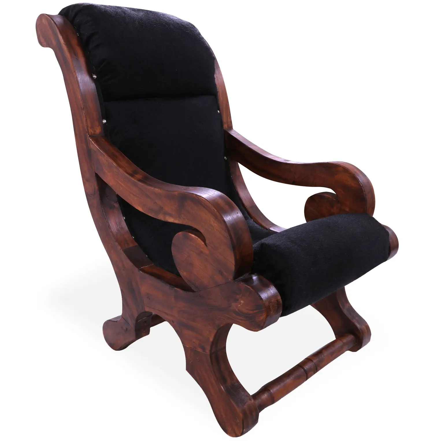 Reclaimed Wood Hair-On Cowhide Handcrafted Chair - C197-FC