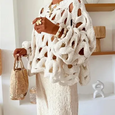 Pom Sweater Modest Jumpers Shrinking Knit Sweater TikTok Shop