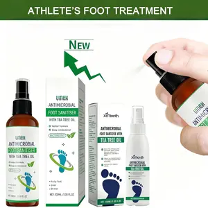 Umex Tea Tree Oil Foot Spray 100ml - 97% Odor Elimination & Cracked Heel Repair - Dermatologist-Validated Fungal Defense - Fast-Absorbing Formula for Athlete's Foot Treatment