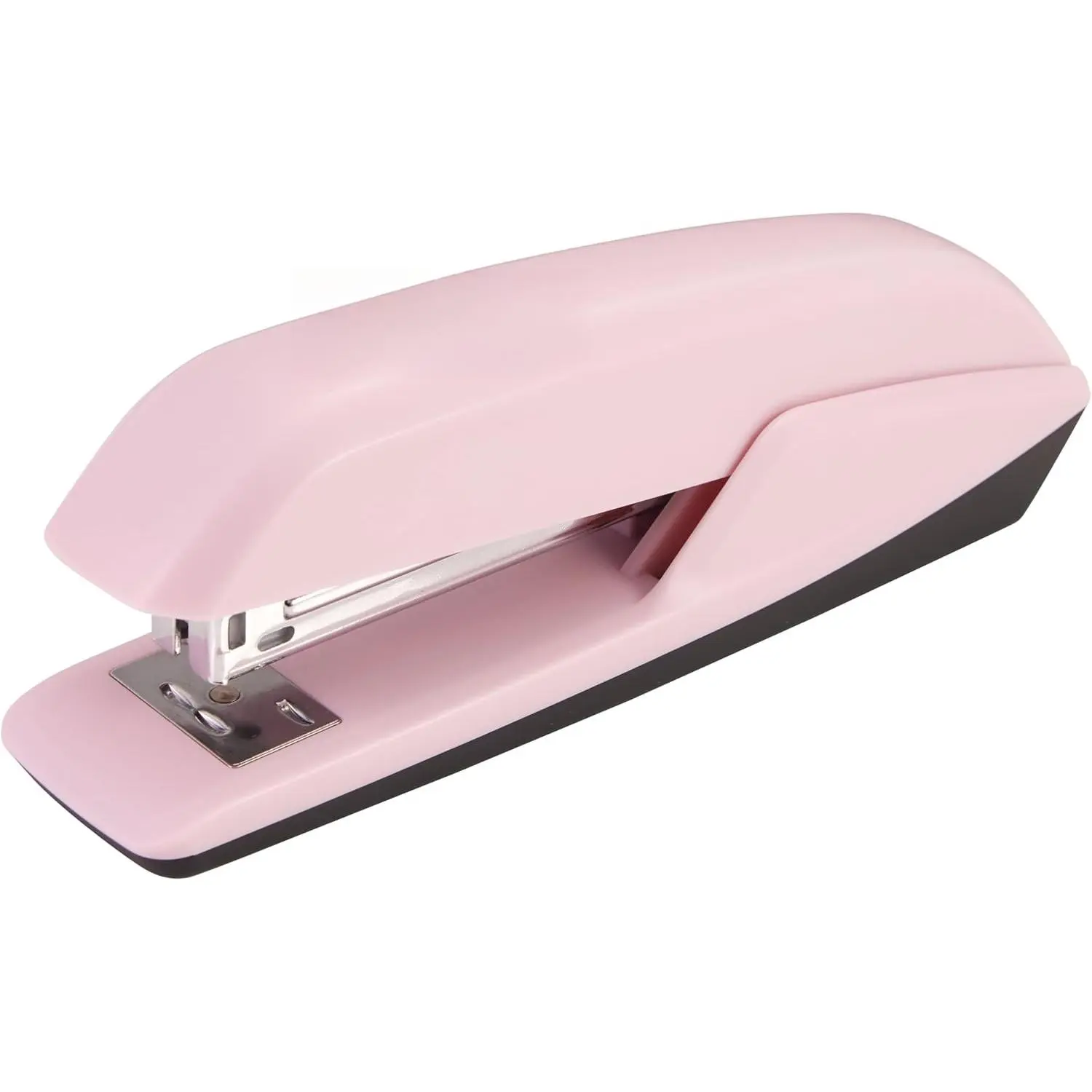 Blush Pink Desktop Stapler - 545 Model (S7054513), 20-Sheet Capacity Anvil Rotate Fastening Tool with Plastic Body & Rounded Form for Home Users, Standard Staples