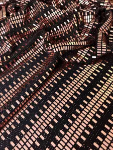 Rose Gold Foil Mirror Sequin on Knit