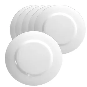 Reston Lloyd 72300 6pc Melamine Salad Plate Set White