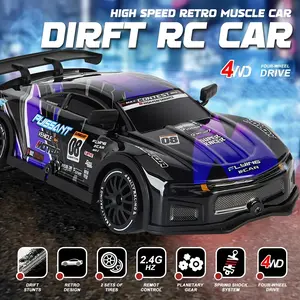 1:20 Scale High Speed Drift 2.4G Wireless Remote Control Car, 4WD Sports Car with 360 °   Drift with 6 Cake Cones, Boy And Girl Gifts