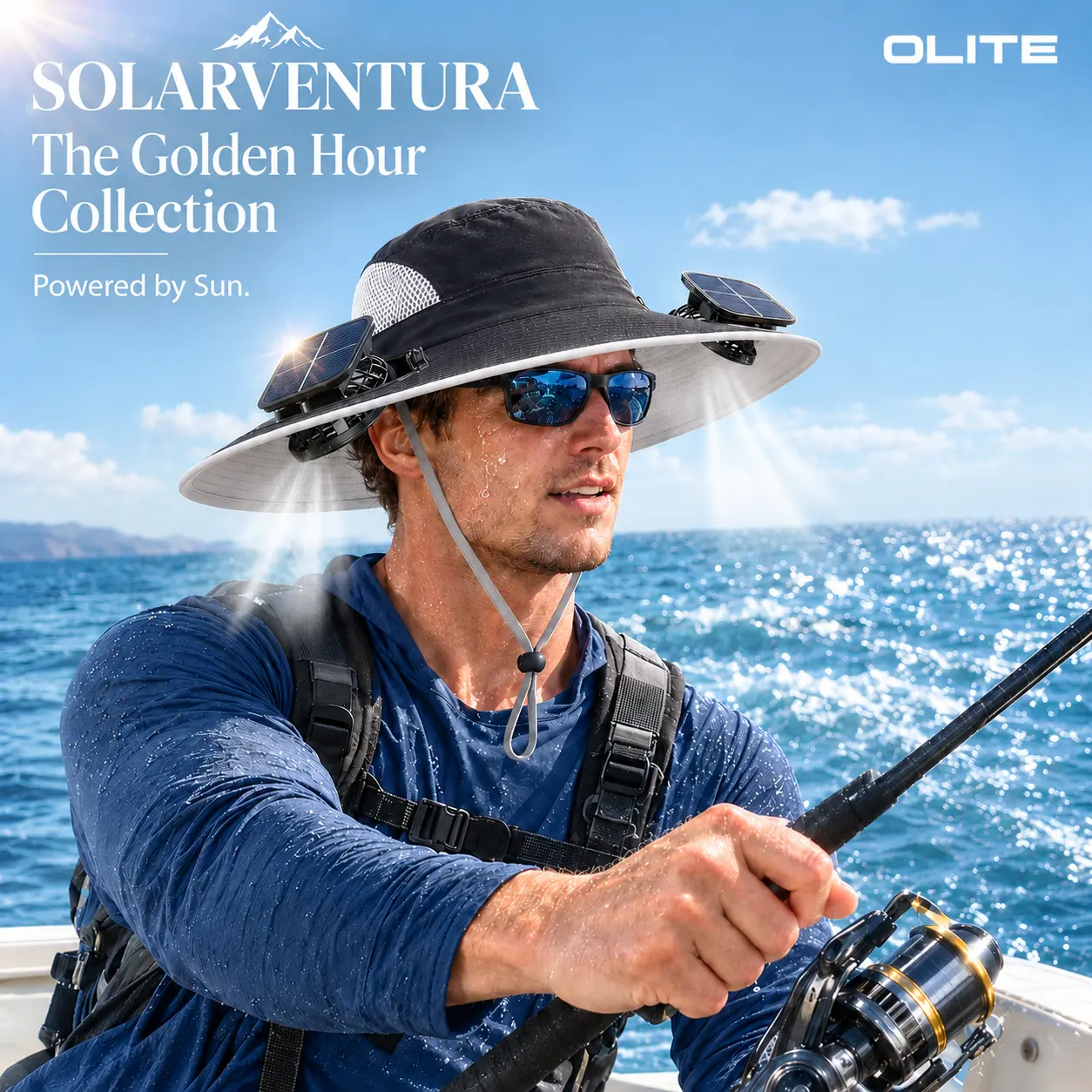 New Solar-Powered Outdoor Cooling Fan Hat — Sun Protection Hat with Solar Fan | Dual-Power Rechargeable Fan | Outdoor Water-Resistant Fan | Ideal for Sporting Events | Unisex Design | TikTokShopSpringGlowUp Sun Bucket Hat Lightweight Golf Hat