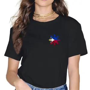 100% Cotton Unisex Philippines Filipino Flag Pilipinas Pride Filipino Roots T-Shirt Graphic Casual Round Neck Tee