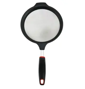 7-inch Diameter Soft Grips Mesh Strainer in Black