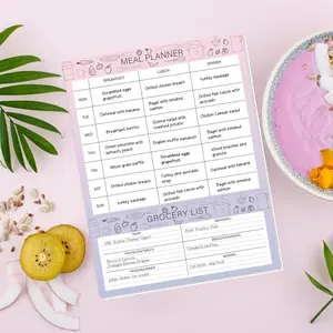 Weekly Menu Planner Notepad, Magnetic Weekly Meal Food Shopping List Planner Notepad, Magnetic Planner for Home Office Dining Room Dormitory Refrigerator