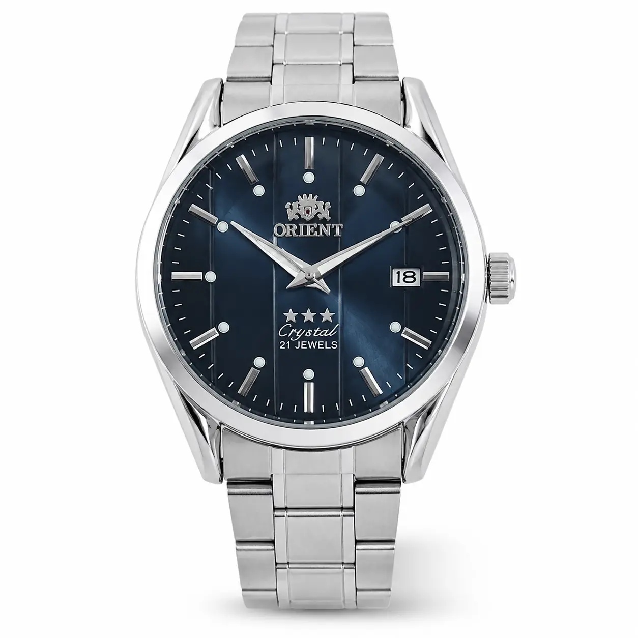 Men's 21-Jewels Automatic Mechanical Watch - Multi-Color Dial, Luminous Markers, Date Window, Stainless Steel Bracelet, Classic Business Dress Watch for Gifting