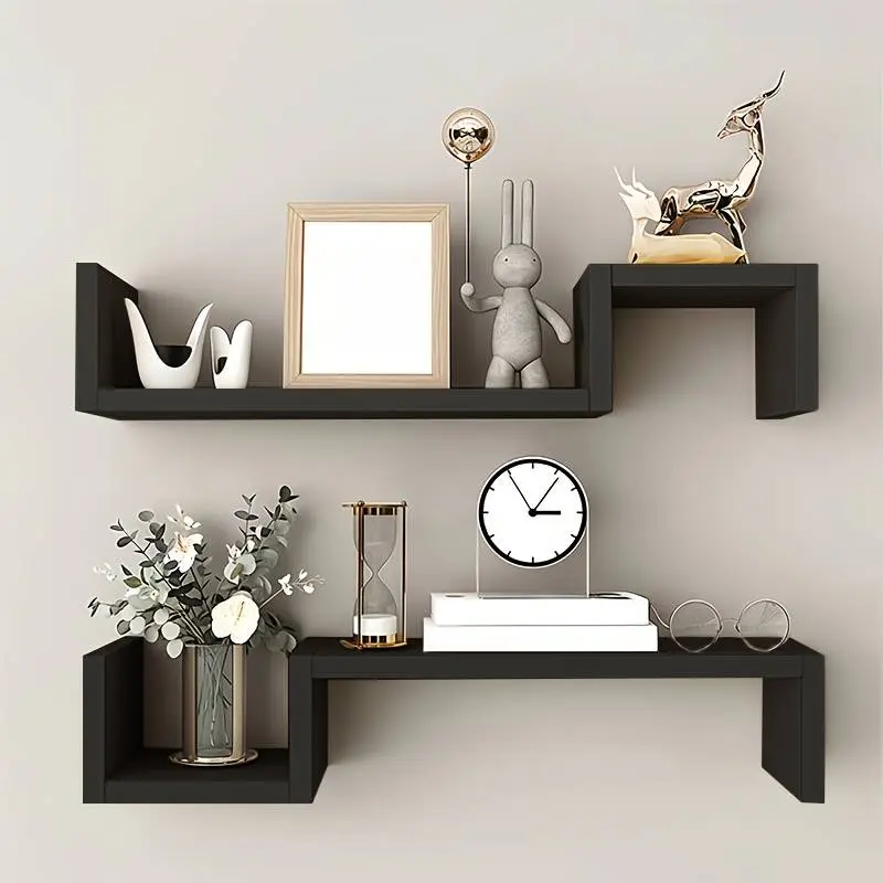 2-Pack Creative Floating Shelves 22.8''x 3.9''x 4.72'', Wall Divider, Reinforced Boards, Strong Load-Bearing, Easy to Install, Suitable for Bedroom, Living Room, Bathroom, Dining Room, etc., Valentine's Day/New Year/Mother's Day Gift