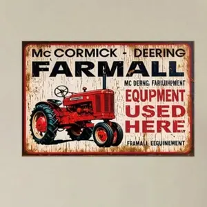 Aluminum Vintage Farmall Retro Wall Art Decor 8x12 Inch Rustic American Farmhouse Garage Man Cave Kitchen Bar Sign