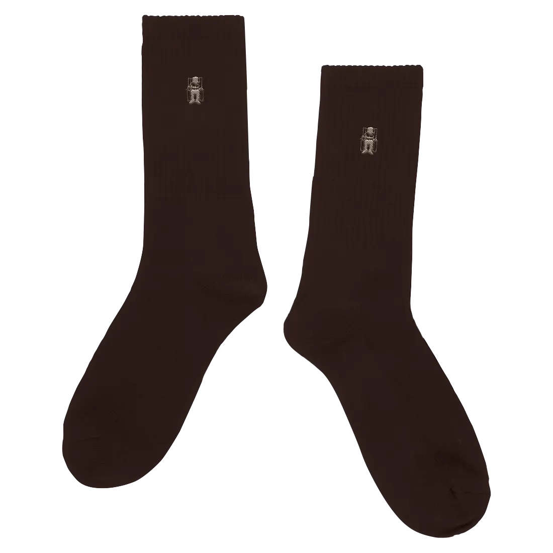 Death Row Records Embroidered Logo Brown Socks