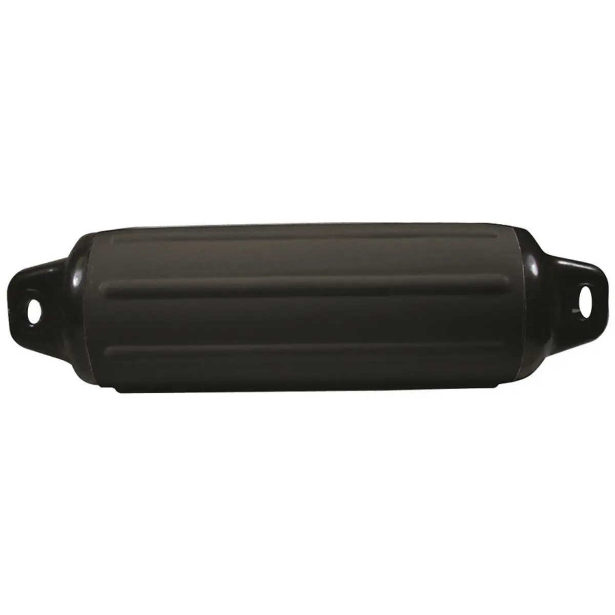 212 MAIN Super Gard Seamless High Gloss Rubber Marine Vinyl Inflatable Fender - 6.5x22 in., Black, Ribbed Sides, Molded-In Valve, Double Molded Ends, 1-Piece Boating Accessory for Water Sports Vessels, Boating Accessories, One Piece