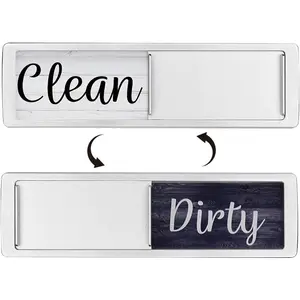 Dishwasher Clean Dirty Sign,   for Dishwasher, Large Text Easy to Read Non-Scratch   Kitchen Decor ( White)