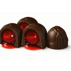 Andy Anand Sugar-Free Cherry Cordial Dark Chocolate Truffles, 48 pc – Vegan, 60% Cocoa Butter, Diabetic-Friendly Valentine's & Birthday Gift