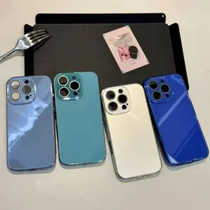 Phone Case - Set of Three Items, Including a Phone Case And Two Lanyards, Featuring an Electroplated Frame And Glass Back. This Luxurious Glossy Protective Case Is Designed for Various for Iphone Including The 17 Pro Max, 17 Pro, 17 Air