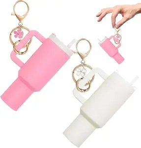 Tumbler Cup keychain with Removable Lid-Chapstick Holder，Mini Tumbler Keychain for Lip Balm，cute keychain，functional keychain，matching exquisite birthday gift，stocking stuffers for girlfriend， springtok， Mother's Day gifts