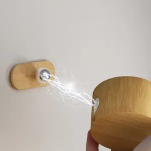 Wall Lamp's 3M Adhesive Sticky Hooks, Paste Wall Hooks of 2pcs, Heavy Duty Holders for Wall Sconce, Hanging Clothes, Keys, Bathroom, Shower, Outdoor, Kitchen, Home, Glass Door - Wood