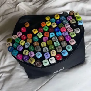 Dual Tip Permanent Art , 80 pcs Alcohol , pen relaxation, magical pen, magic growing ,Mixed Colored  Pen  with bag, Color Painting  Pen Drawing Supplies markers markerpen set colorful alcohol marker pens