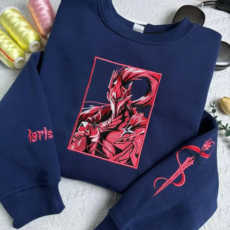 Igris Solo Leveling Sweatshirt and Hoodie, Anime Embroidered Shirt, Gifts for Anime Lovers