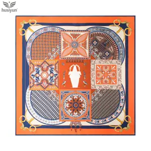 100% Mulberry Silk Women’s Square Scarf, High-End Printed Shawl/Scarf — Elegant, Versatile Necktie