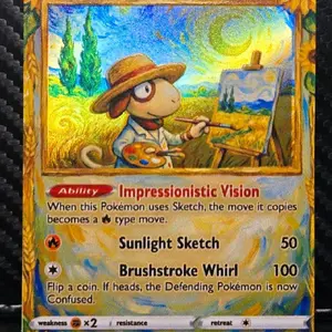 Smeargle custom-made embossed fan art card