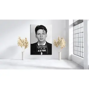 Frank Sinatra Mugshot Canvas Frank Sinatra Canvas Art, Sinatra Print Photography,Art Canvas Poster Wall Decor, Canvas Wall Art Home Handmade