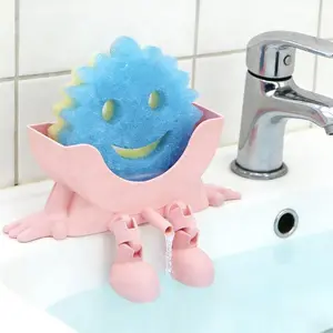 Practical Kitchen Sponge Holder With Drainage Design, Countertop Storage Organizer, Keep Tidy Hygienic Kitchen Accessory