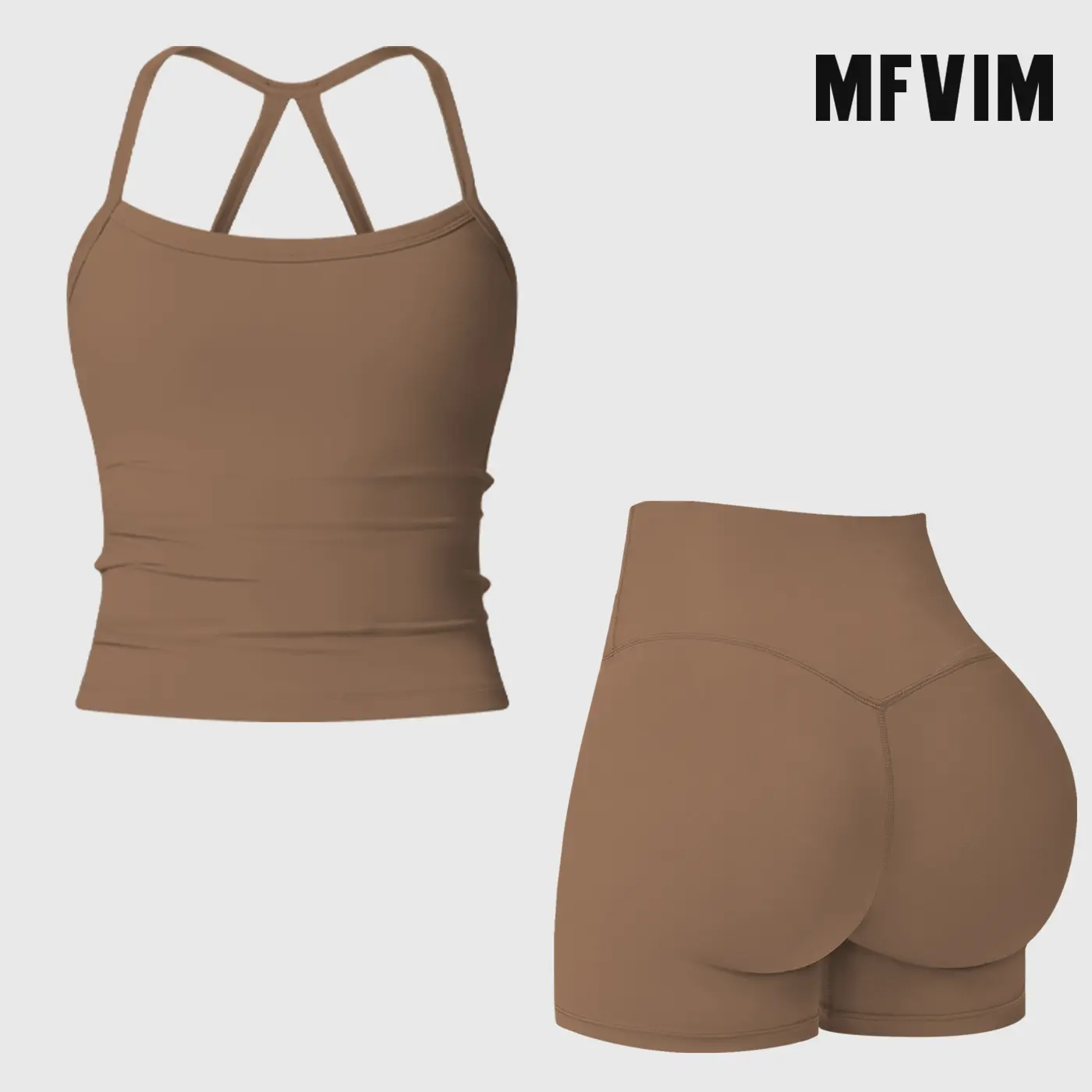 Shorts Set - Mocha Brown