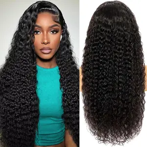 [Combo sale 26"&20"] buy 1 get 2 wig" 26 Inch 13x4 Jerry Curly Hair Lace Front Wigs +13x4 20 Inch Deep wave Human Hair Hair PrePlucked HD Transparent Lace FrontalHuman HairWigs 180% Density