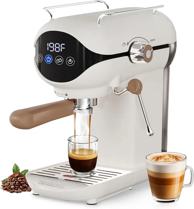 Professional 20-Bar Espresso Machine, Cappuccino Coffee Machines with Steam Frother for Home Use