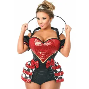 Top Drawer 6 PC Royal Red Queen Corset Costume