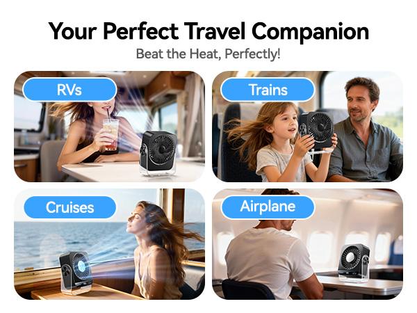 KIMMOO Desk Cooling Fan for Bedroom, 199 Speeds Turbo Airflow,, Digital Display Quiet Table Fan, 270° Rotating Small Rechargeable Battery Desktop Fans for Home Office