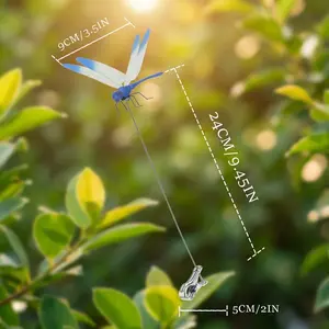 3D Printed Big Size Dragonfly Clip, Pet-Safe Fly & Horsefly Deterrent for Dogs and Cats, Deer Fly Repellent Clip-On, Garden Bird Scare Device, Indoor/Outdoor Pest Control for Pet Yard