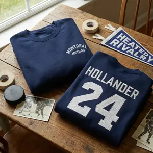 Embroidered Montreal Metros Sweatshirt, Hollander 24, Heated Inspired Rivalry Hockey Crewneck, Gift For Fan, Hockey Romance Merch,LGBT Shirt
