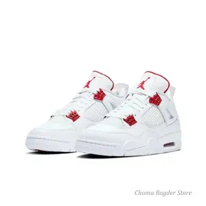 Retro Red Metallic Basketball Shoes - Fashionable, Casual Sports Collectible Footwear