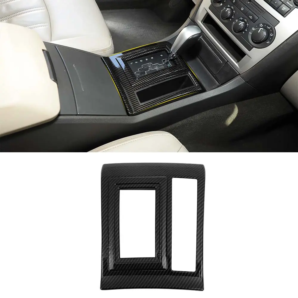 Carbon Fiber Laser Cut Car Interior Decor Gear Shift Panel Trim, UV Coated Automotive Accessory for Chrysler 300 & Dodge Charger 2004-2010 with Unique Look Car Trinkets Car Stickers